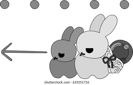 The pretty little rabbits and silence