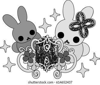 The pretty little rabbits and a wonderful tiara