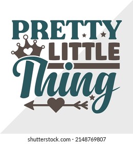 Pretty Little Thing Printable Vector Illustration