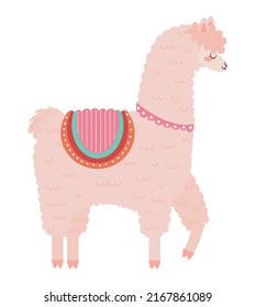 pretty llama design over white