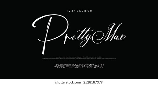 Pretty me Modern bold alphabet vector font. Typography urban style alphabet fonts for fashion, sport, technology, digital, movie, logo design, vector illustration.