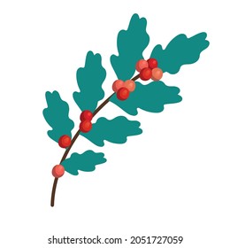 pretty mistletoe design with berries