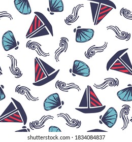 Pretty Ocean background pattern shell 