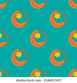 Bellas bayas naranjas. Patrón sin brillo con una linda ilustración vectorial. Diseño de verano con fruta tropical. Mano dibujó el estilo de doodle de tinta. Berry abstracta. 