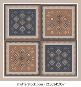 pretty ornament for scarf pattern design