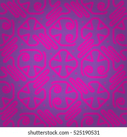Pretty ornamental seamless pattern background in linear style. Intricate mosaic repeatable backdrop. Contemporary texture. Bright, graphical design for wallpaper, fabric, surface or other purpose.