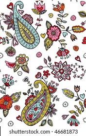 Pretty Paisley Seamless Pattern