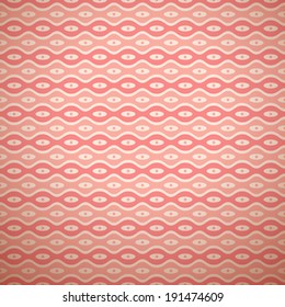 Pretty pastel vector pattern (tiling, with swatch). Endless texture can be used for wallpaper, fill, web background, texture. Abstract cute wave ornament. Red color.