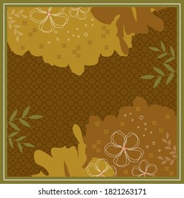 pretty pattern with brown and green color combination