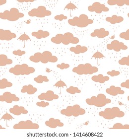 Pretty pattern illustration material of the rain cloud,