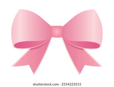 pretty pink bow vector illustartion