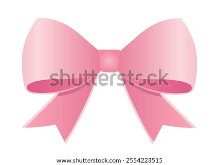 pretty pink bow vector illustartion