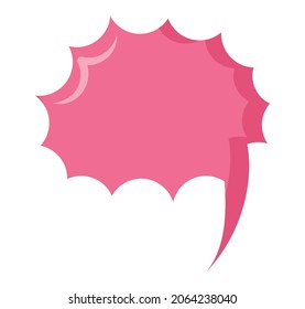 pretty pink bubble in blank