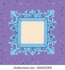 pretty pink frame with stars