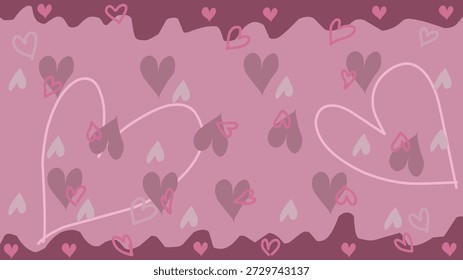 Fondo de patrón de amor bonito rosa