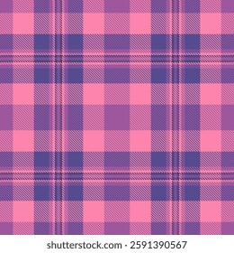 Pretty pink and purple plaid pattern.  Perfect for textile design, fashion, branding, or website backgrounds. This seamless repeat evokes a sense of warmth and style.