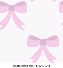 Pretty pink Ribbons, seamless vector pattern, repeating pattern, wrapping paper and fabric