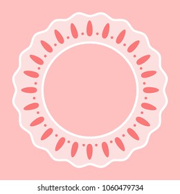 Pretty pink round frame