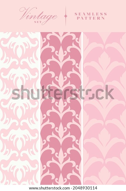 pretty pink vintage\
seamless patterns