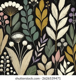 Pretty Plant Print Design in Vector