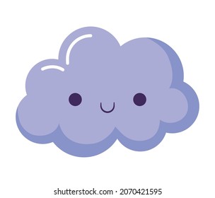 pretty purple cloud over white