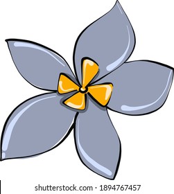Flor púrpura, ilustración, vector sobre fondo blanco