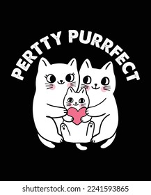 Pretty Purrfect Vector custom t-shirt design