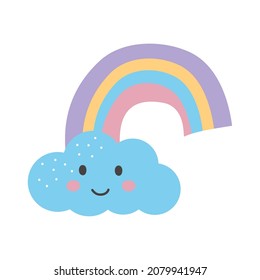 hübsche Regenbogenfläche auf Weiß