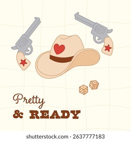 Pretty  Ready Greeting Card: Cowgirl Hat  