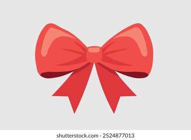 pretty red bow for gift illustration