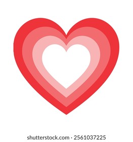 pretty red and pink heart vector