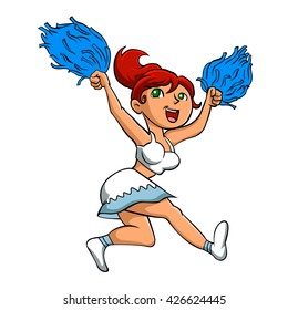 Pretty redhead Cheerleader.