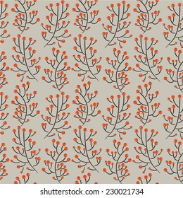 pretty retro seamless pattern with floral elements