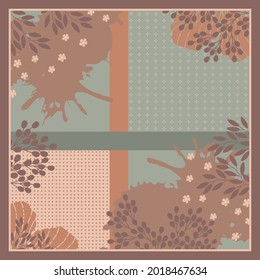 pretty scarf with abstract design