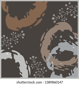 pretty scarf pattern with brush style design
