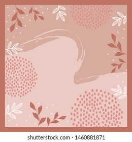 Pretty scarf pattern with pink color design