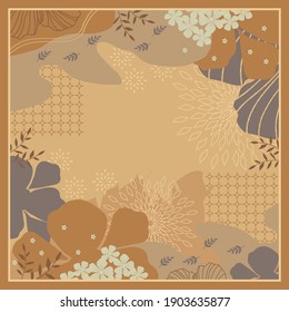 pretty scarf pattern with yellow color background