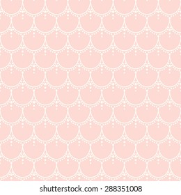 Pretty Seamless Curly Pattern. Vector Repeating Lace Texture. Stylish Background.