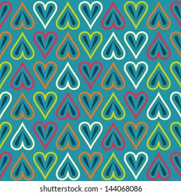 pretty seamless pattern with abstract hearts