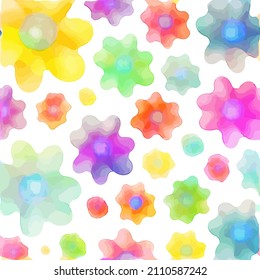 A Pretty, Shabby Chic Watercolor Style Daisy Flower Background Pattern.
