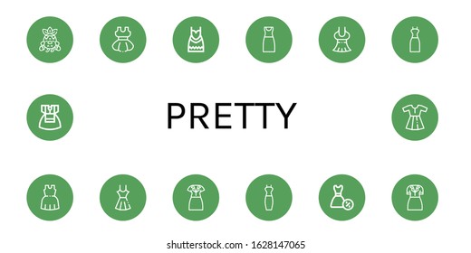 pretty simple icons set. Contains such icons as Crying, Dress, can be used for web, mobile and logo
