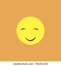 pretty smile icon. flat design.