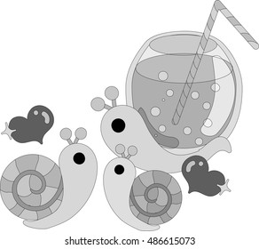 Pretty snails and juice