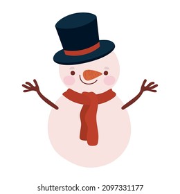 pretty snowman design with scarf