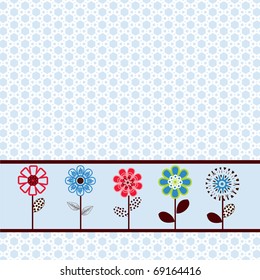 pretty spring flower paper / border