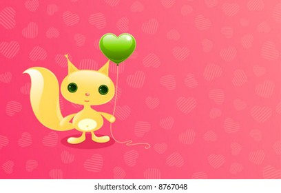 Pretty squirrel. Cute baby animal.