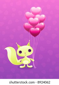 Pretty squirrel. Cute baby animal.