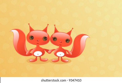 Pretty squirrels. Cute baby animals.