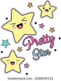 pretty star graphic tees for girl design