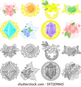 The pretty and stylish accessory icons